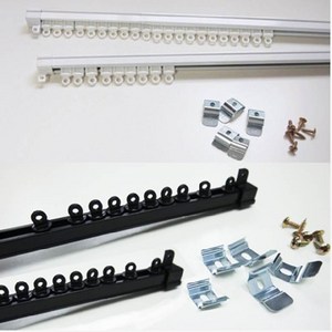 메종텍스타일 부드러운 커튼레일 245~360cm, 블랙