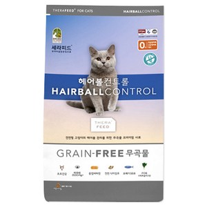 세라피드 고양이 그레인프리 기능성 사료, 헤어볼, 2kg, 1개
