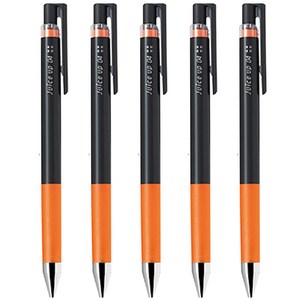 파이롯트 쥬스업 젤잉크 중성 노크펜 0.4mm, 오렌지, 5개