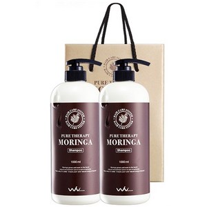 휘엔느 퓨어테라피 모링가 샴푸 + 선물박스 세트, 1L, 2개입