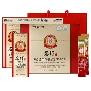 정원삼 6년근 고려 홍삼 정 365 스틱 명작, 1세트, 10ml