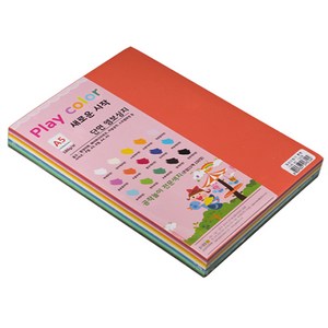 종이문화 플레이칼라 15색 혼합 A5, 100개