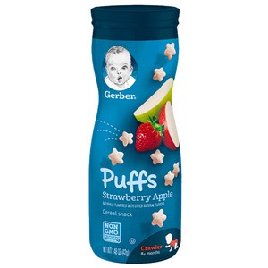 거버 퍼프 유아과자 42 g, 딸기 + 사과 혼합맛, 42g, 1개