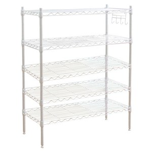 가쯔 메탈 선반수납장 5단 900, 화이트, 1개