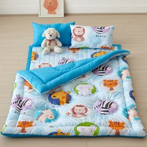 보드래 유아용 순면 낮잠이불 분리형, 블루쥬쥬