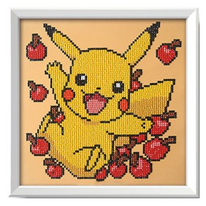 포켓몬스터 5D 보석십자수 DIY 25 × 25cm, 5D 피카츄, 1개