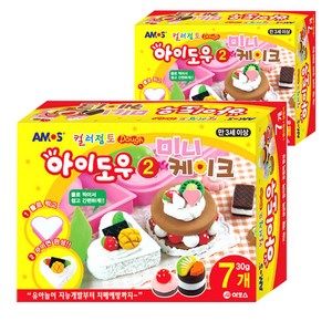 아모스 6000 아이도우 미니 케익 만들기, 혼합색상, 2개, 30g