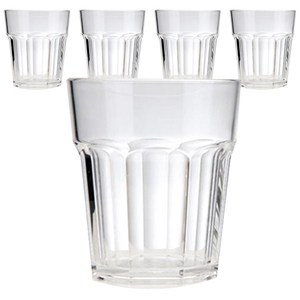 미르코리아 8각 폴리카보네이트 컵 270ml, 투명, 5개