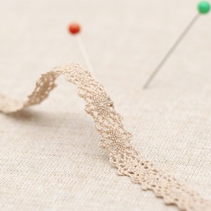 해피베어스 양면 토션레이스 10mm x 180cm, 베이지, 2개