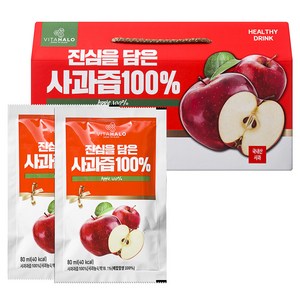 비타할로 진심을 담은 사과즙, 80ml, 30개