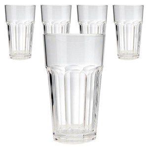 미르코리아 8각컵 600ml 20oz, 투명, 5개