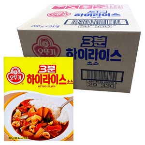 오뚜기3분 하이라이스 소스, 200g, 24개