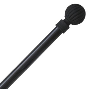 메종텍스타일 모던클래식 볼 35 mm 커튼봉, 블랙