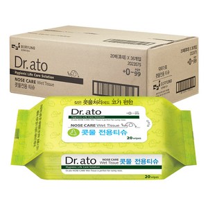 닥터아토 노즈케어 콧물전용 물티슈 휴대용, 60g, 20매, 36개