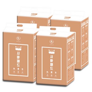 딩동펫 시바 애견 배변패드 레몬향, 100개입, 4개