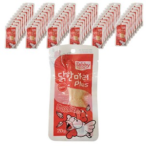 태비토퍼 반려동물 플러스 간식, 닭가슴살, 20g, 60개