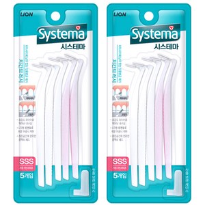 시스테마 L자형 치간칫솔 SSS, 0.8mm, 5개입, 2개