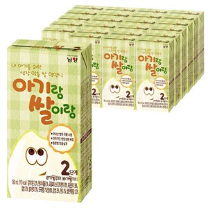 아기랑쌀이랑 2단계 180 ml, 24개, 쌀 + 곡물 혼합맛