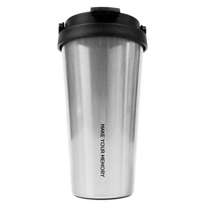 꼼꼬미 꼬맥 버킷텀 냉온 텀블러, 크랭크실버, 500ml, 1개