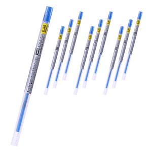 스타일핏 유니볼 시그노 젤잉크 리필심 UMR-109 0.38mm, 블루, 10개