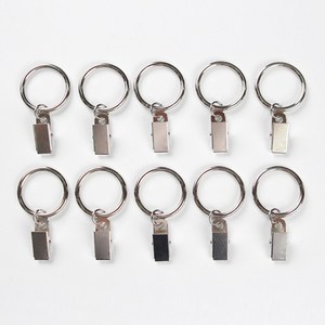 세류홈 커튼 집게링 핑킹형 38mm, 실버, 10개