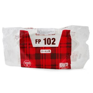 칼리타 커피필터 FP102 화이트 2~4인용, 100개입, 1개