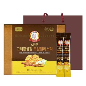 정원삼 6년근 고려홍삼정 로얄젤리스틱 + 쇼핑백, 300g, 1개