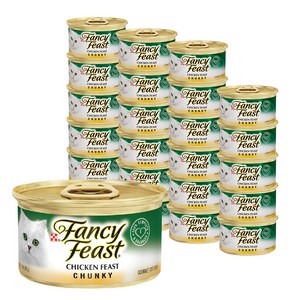 팬시피스트 3개월 이후 고양이 청키 주식캔, 닭, 85g, 24개