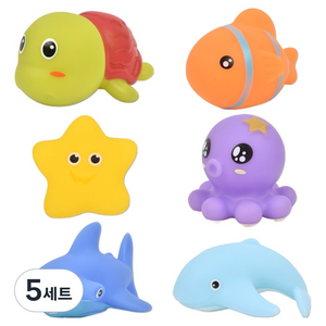 오즈토이 러버 목욕놀이 인형 6종, SQ22014-3 바다, 5세트