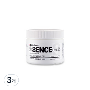 신한에쎈스 아크릴 화이트 젯소, 250ml, 3개