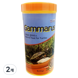 샘아쿠아 감마루스 거북이 사료, 1L, 2개