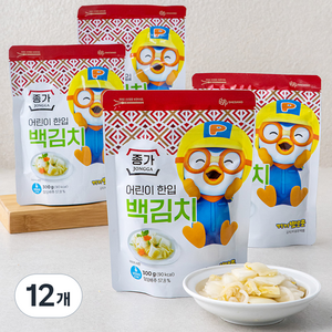 종가 어린이 한입 백김치, 300g, 12개