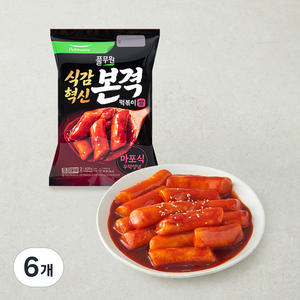 풀무원 식감 혁신 본격 쌀떡볶이 마포식 꾸덕양념 2인분, 420g, 6개