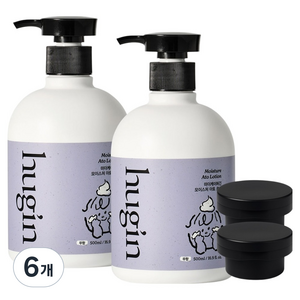 허긴 유아용 모이스처 아토 대용량 로션 무향 + 거꾸로캡, 500ml, 6개