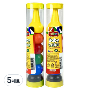 동아 베이비 칼라 크레용 6종 세트, 5세트, 6색
