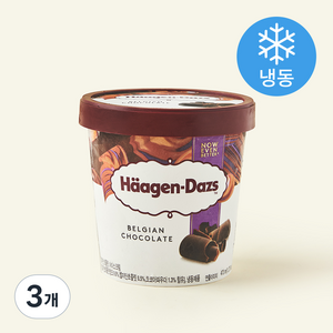 하겐다즈 파인트 벨지안 초콜릿 (냉동), 3개, 1개입, 473ml
