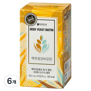네이처드림 맥주효모 비오틴 36g, 6개, 60정