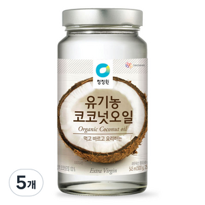 청정원 유기농 코코넛오일, 545ml, 5개