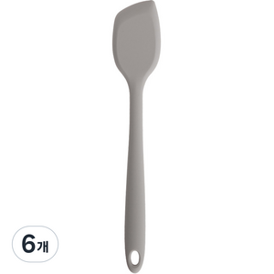퍼기 실리콘 이유식 조리도구 스파츌라 소, 단품, 6개, 웜그레이