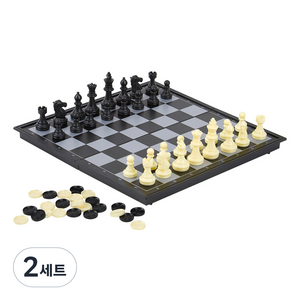 캐스비 보드게임 접이식 자석체스 세트, 혼합색상, 2세트