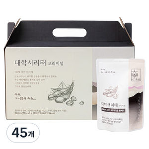 대학두유 서리태 오리지널 두유, 190ml, 45개