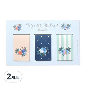 왈가닥스 마그네틱 북마크 3p, 부케, 2세트
