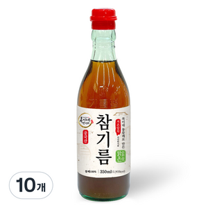 복이네먹거리 통깨로 만든 저온압착 순한맛 맑은참기름 중국산, 350ml, 10개