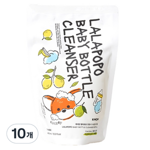 케이맘 랄라포포 젖병식기세정제 거품형 리필, 400ml, 10개
