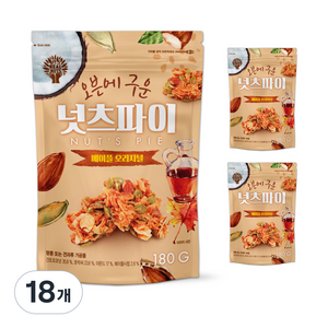 잇츠리얼넛츠 메이플 넛츠파이 오리지날, 180g, 18개