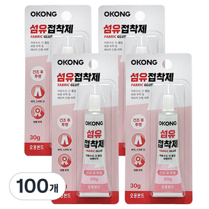 오공 섬유 접착제 30g, 100개