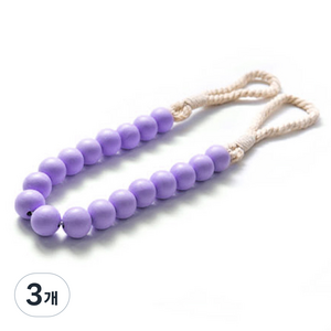 펠리스제이 알록달록 구슬 커튼끈 74cm, 퍼플, 3개
