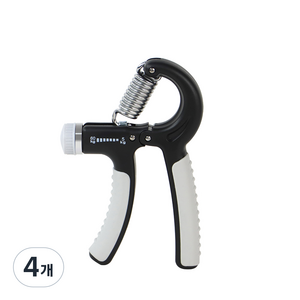 코멧 스포츠 강도조절 악력기(5~60 kg), 블랙+그레이(카운팅 기능) / (저소음), 4개