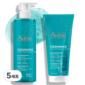 아벤느 클리낭스 약산성 밸런싱 클렌징 젤 400ml + 200ml 세트, 5세트