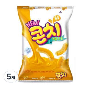 크라운 콘치 크림치즈 과자, 66g, 5개